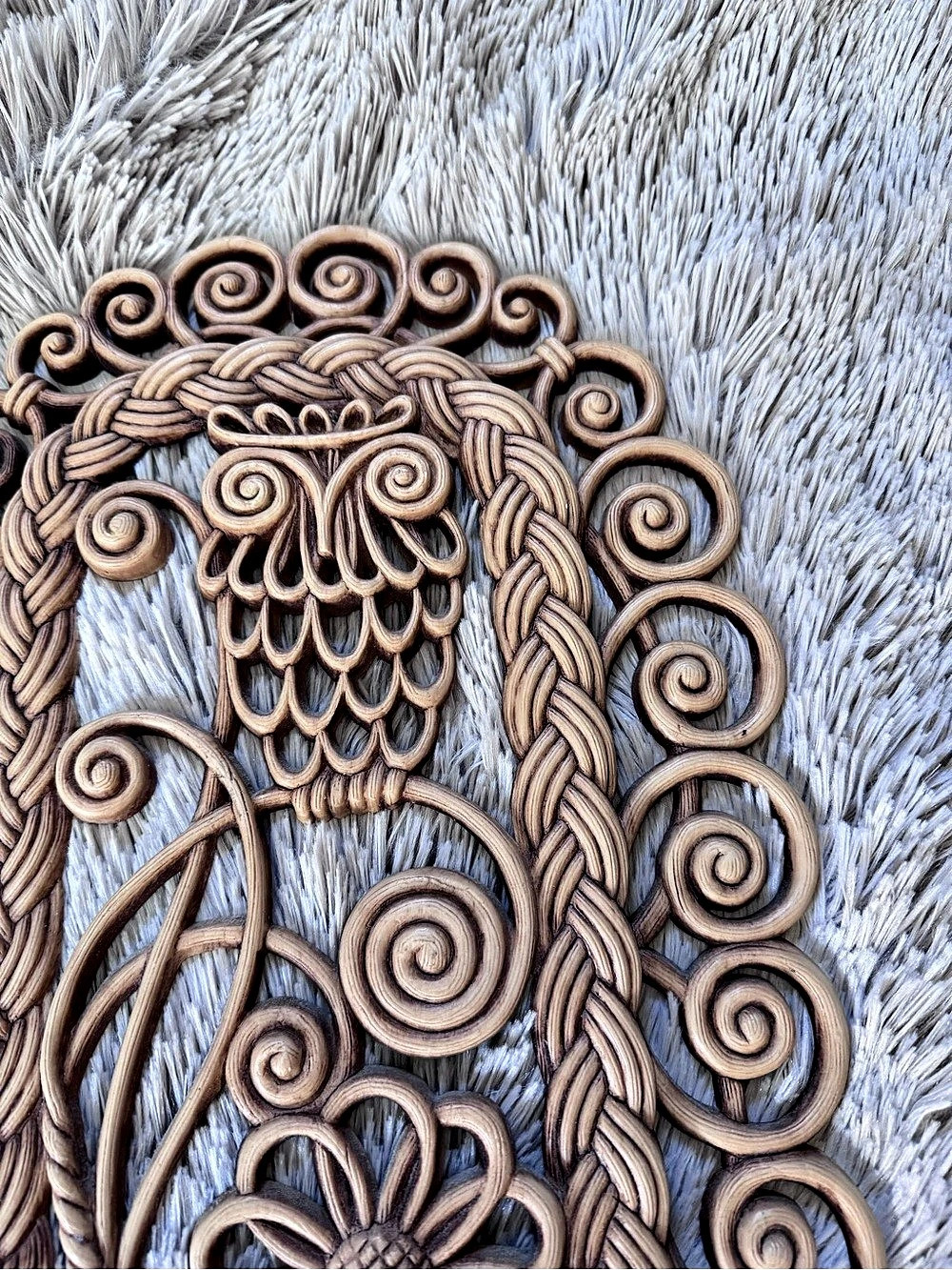 VINTAGE MCM WOODLAND OWL WALL DECOR - Picture 4 of 9